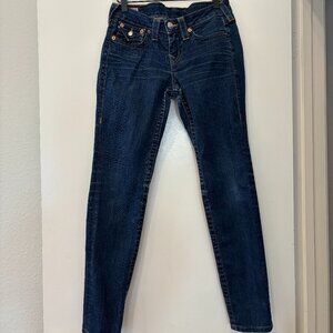 True Religion women's "Jodie"medium/dark denim jean sz 27 30 in inseam